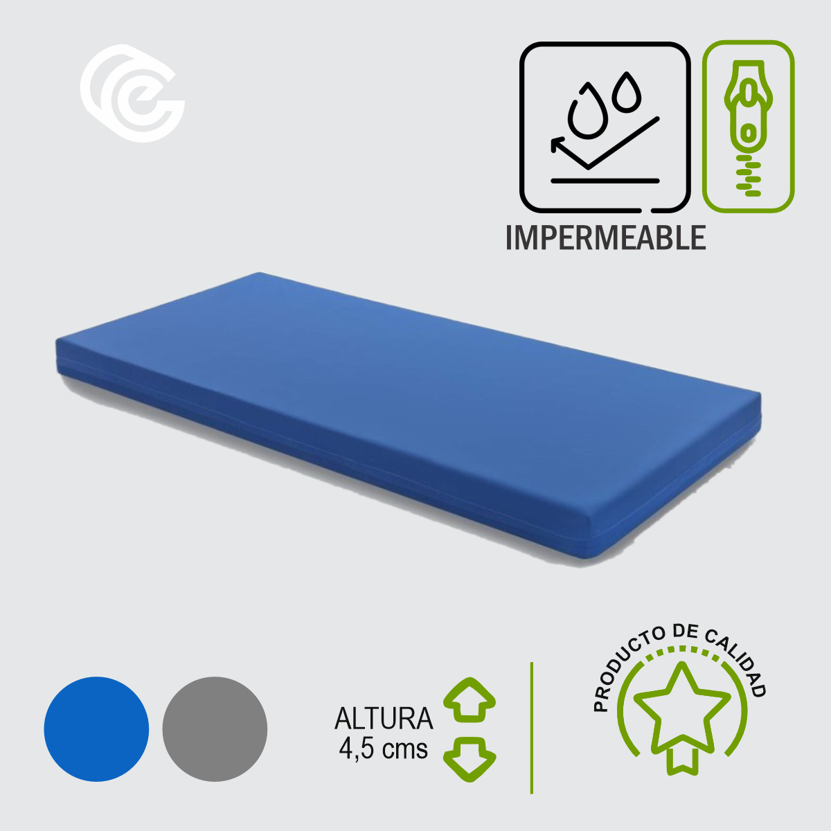 COLCHONETA ANTIESCARAS CON FORRO IMPERMEABLE
