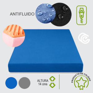 COLCHON HOSPITALARIO ANTIESCARAS FORRO TELA ANTIFLUIDO 100cm X 190cm x 14cm